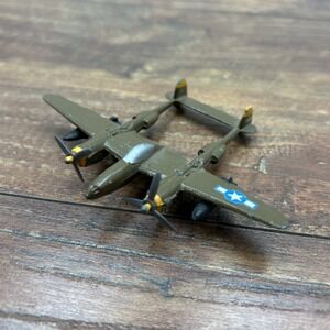 Dyna Flites American A109 P-38 Lightning 168‎ Die Cast Brown Plane